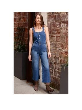 Like new! Frame Denim Seventies Inspired Claire Denim Jumpsuit, Size XS
